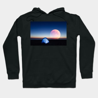 Amazing Red Moon Over The Sea Hoodie
